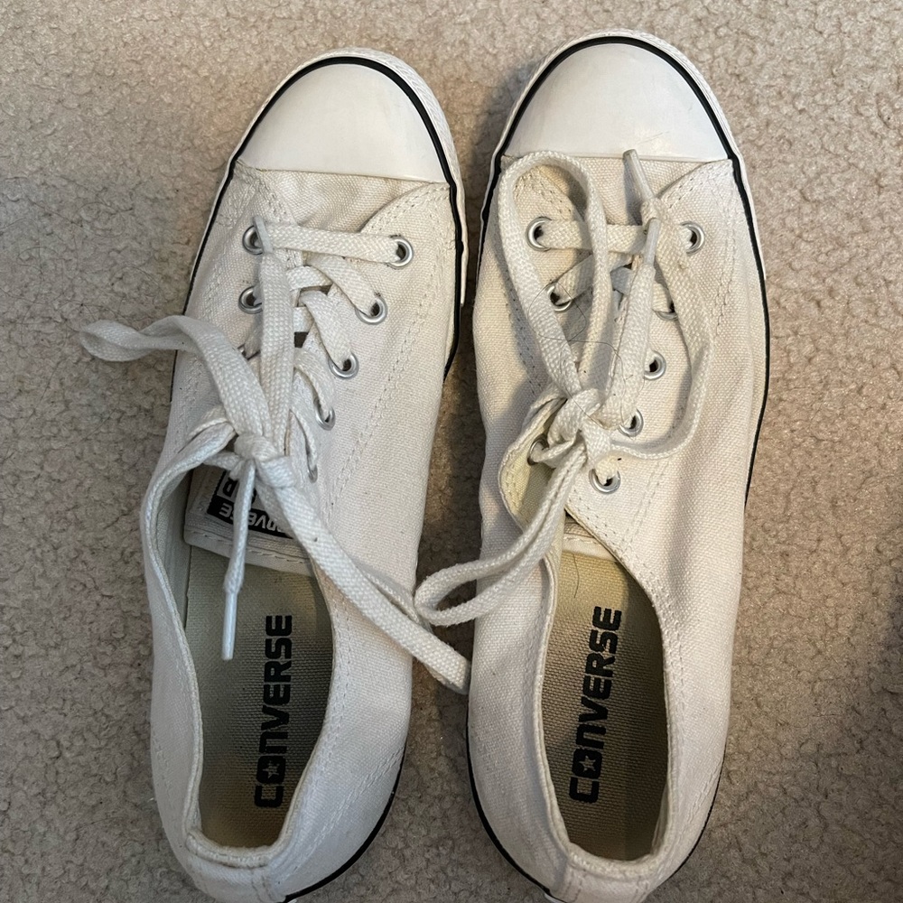 White converse, slightly worn